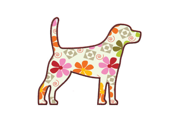 Beagle Applique Design