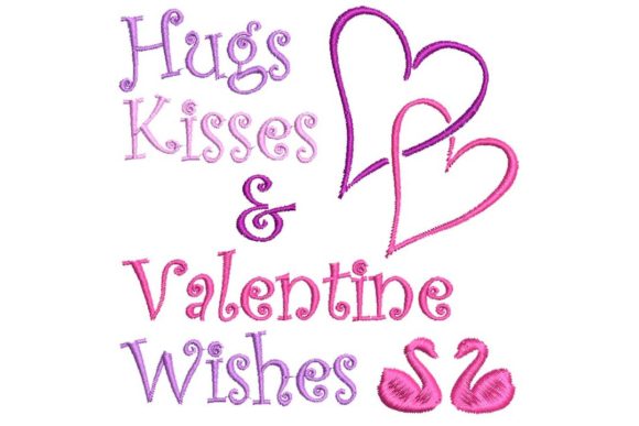 Hugs and Kisses Valentine Wishes