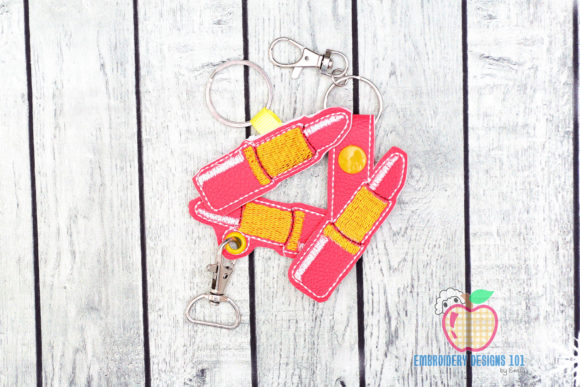 Lipstick in the Hoop Keyfob