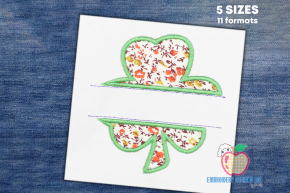 Shamrock Leaf with Monogram Applique