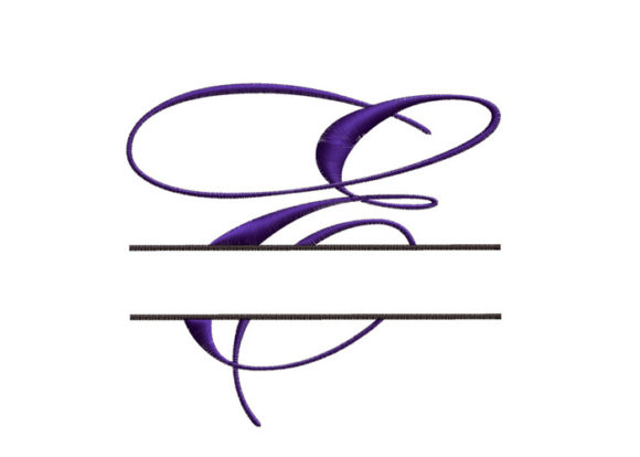 Split Monogram Font Letter E