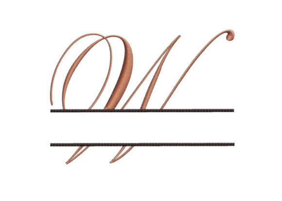 Split Monogram Font Letter W